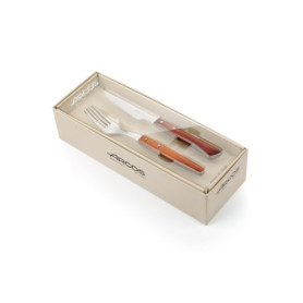 Coffret de 12 Couverts Arcos en Acier Inoxydable et Bois de Hêtre