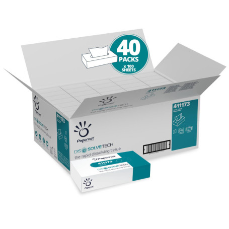 Mouchoirs Dissolve Tech en Pure Cellulose - 4000 Feuilles Résistantes