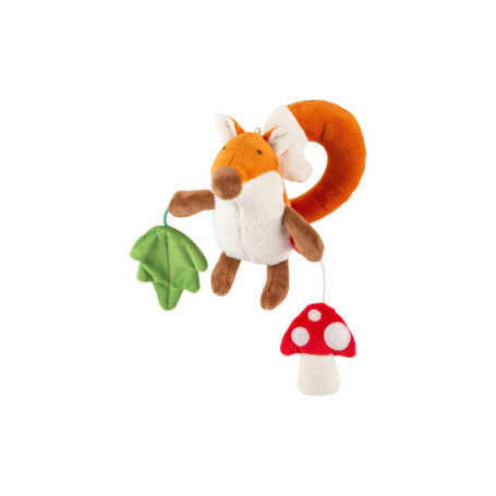 Pendentif Renard Amusant pour Bébé avec Feuille et Champignon