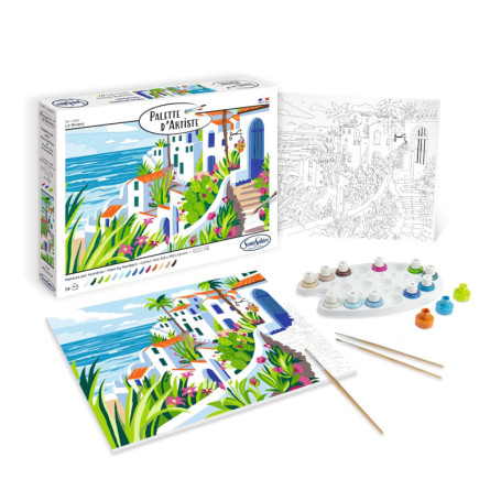 Palette d'Artiste La Riviera - Peinture par Numéros 16 Couleurs