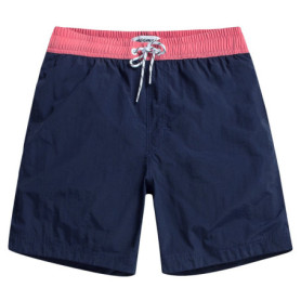 MaaMgic Short de Bain Homme Tropical Séchage Rapide - Navy & Rose