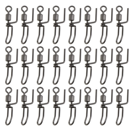Lot de 50 émerillons en acier inoxydable pour pêche en mer - LT Easiyl