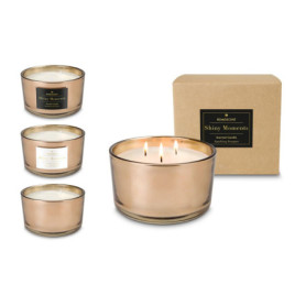 Bougie Aromatique XXL Shiny Moments en Verre Rose - Römer Wellness