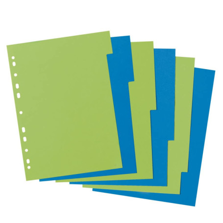Herlitz GREENline - Lot de 6 Intercalaires A4 en Carton Bicolore