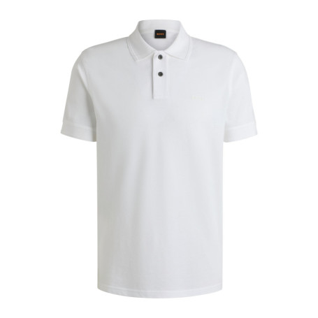 Polo Homme BOSS Prime - Manches Courtes Blanc