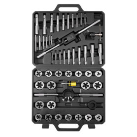 VEVOR Kit Complet de Tarauds et Filières 51 Pcs en Acier à Roulement