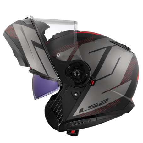 Casque Moto Modulable LS2 Strobe II Matt Black Grey - XL