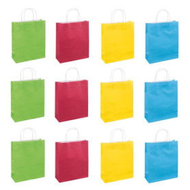 Lot de 12 Sacs Cadeaux en Papier Kraft Élégants - DONAU HOME