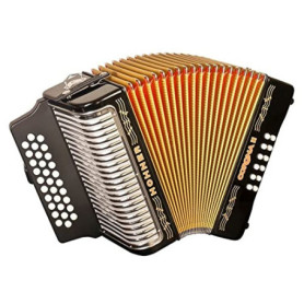 Accordéon Diatonique Hohner Couronne II GCF Noir Laqué