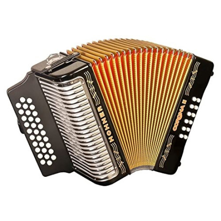 Accordéon Diatonique Hohner Couronne II GCF Noir Laqué