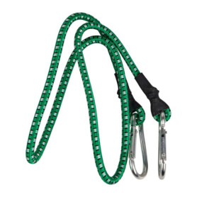 Tendeur Élastique COGEX avec Mousqueton - 1m Rouge/Vert, Charge 18kg