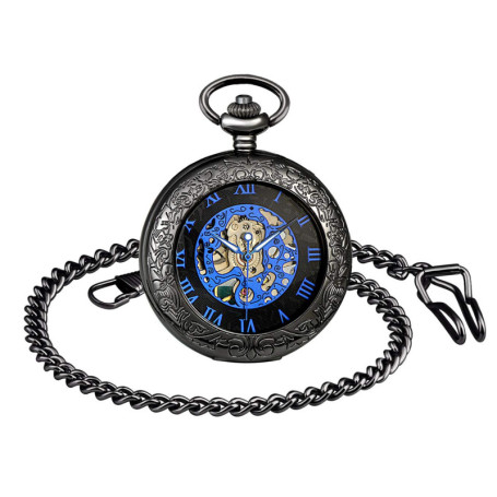 Montre de Poche Squelette Unisexe MICGIGI avec Chaîne Classique