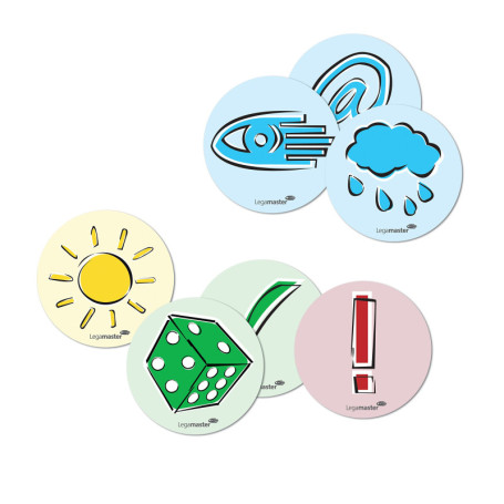 Lot de 250 cartes de présentation émoticônes Legamaster