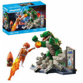 Playmobil Heroes - Tour des Héros avec Lézard Géant