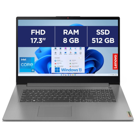 Lenovo IdeaPad 3 17IRU7 - Ordinateur Portable 17.3'' FHD avec Intel Core i5