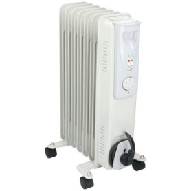 Radiateur Bain d'Huile Mobile 1500W avec Thermostat - Alpina