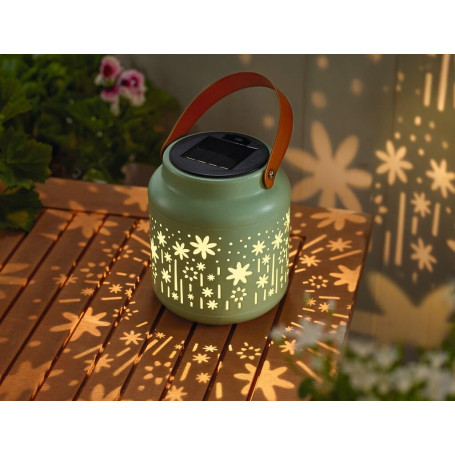 Lanterne Solaire Feuille et Fleur - Éclairage Ambiance Jardin