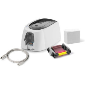 Imprimante à Cartes Durable ID300 avec Ruban Couleur et 100 Cartes Vides