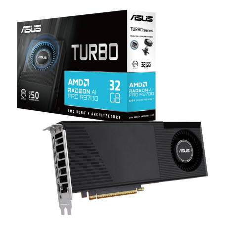 ASUS Turbo Radeon AI Pro R9700 32 Go GDDR6 pour Stations de Travail
