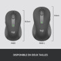 Logitech Signature M650 L Souris Sans Fil pour Grandes Mains Gauches - Clics Silencieux
