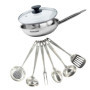 Set de Cuisine Fackelmann Eterna - Poêle Inox 28 cm avec Couvercle et Ustensiles
