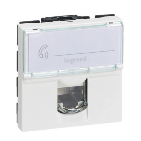 Prise RJ45 Multimédia Legrand Mosaic Catégorie 6 - Blanc