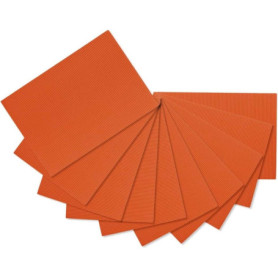 Lot de 10 plaques en carton ondulé orange A4 pour bricolage - ODETOJOY