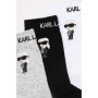 Lot de 3 Chaussettes Ikon Multicolores pour Femme - Karl Lagerfeld
