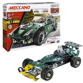 Coffret de Construction Meccano Cabriolet Rétro - 5 Modèles à Assembler