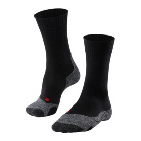 Chaussettes de Randonnée FALKE TK2 Explore M en Laine Mérinos - Anti-Ampoule, Noires, Taille 42-43