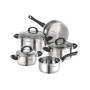 Set de Casseroles Karcher Mia en Acier Inoxydable - 5 Pièces avec Couvercles en Verre