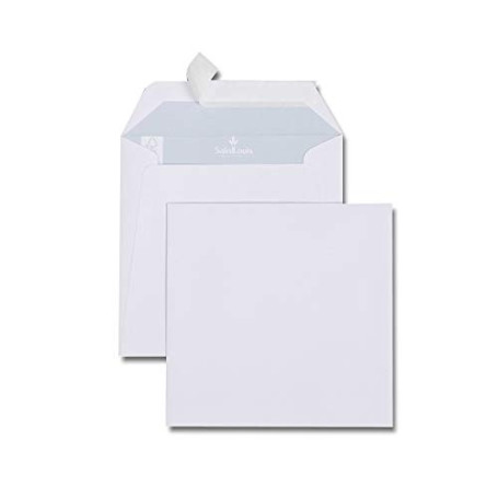 Boîte de 500 Enveloppes Carrées Blanches 165x165 mm - Qualité 120 g/m²
