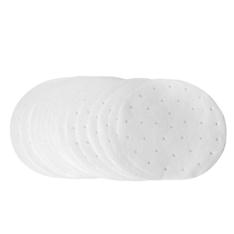 Lot de 100 feuilles perforées en bambou pour cuisson à la vapeur - 23 cm