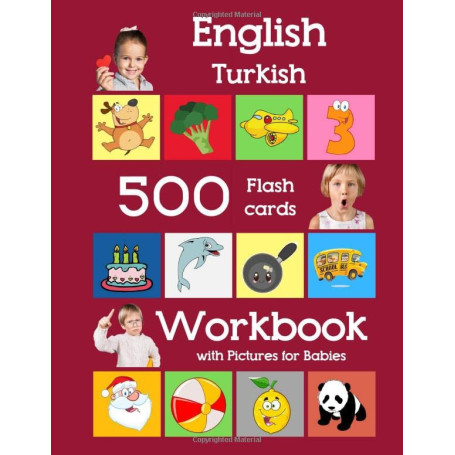 Carnet de Flashcards Bilingues Anglais-Turc pour Enfants