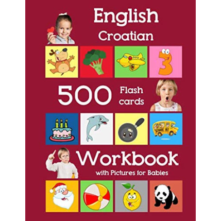 Coffret de 500 Flashcards Anglais-Croate pour Enfants avec Images