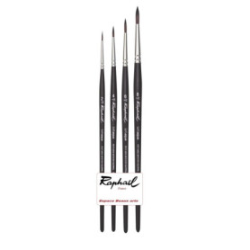 Set de Pinceaux Vegans Raphael SOFTAQUA Série 845 - 4 Tailles