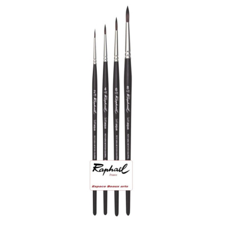 Set de Pinceaux Vegans Raphael SOFTAQUA Série 845 - 4 Tailles