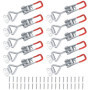 Lot de 10 Pinces Bascule en Métal Rouge - Sauterelles Réglables pour Fixation