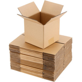 Lot de 25 boîtes d'expédition en carton ondulé 15x15 cm - JEUIHAU