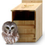 Nichoir en Bois de Cèdre WildYard pour Hiboux - Prêt à Accrocher et Facile à Nettoyer