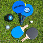 Set de Raquettes de Ping-Pong Inter avec Logo et 2 Balles - Cadeau Idéal pour Fans