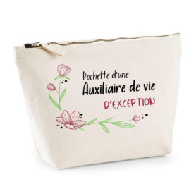 Trousse de Vie en Coton Beige - Idée Cadeau Pratique pour le Bureau et la Maison