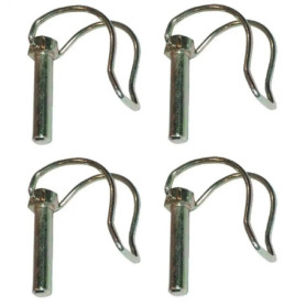 Goupilles demi-lune en acier zingué - Lot de 4 pour remorque et motoculture