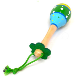 Maraca Miniature en Bois de Pin pour Enfants - 17 cm