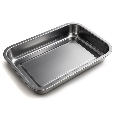 Plateau Rectangulaire en Acier Inoxydable - 40 x 30 cm - Space Home