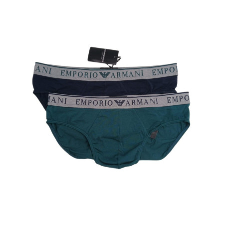 Lot de 2 Slips Emporio Armani Endurance pour Homme - Bleu S