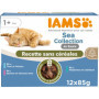 IAMS Delights Collection Marine - Nourriture Humide Sans Céréales pour Chats - Multipack 12 x 85 g