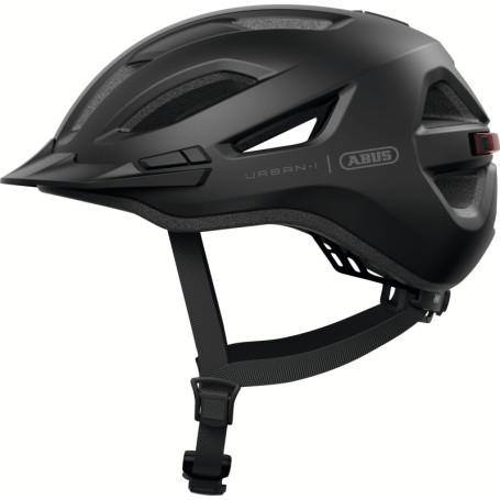 Casque de Vélo ABUS Urban-I 4.0 avec Feu Arrière Rechargeable - Taille XL, Noir