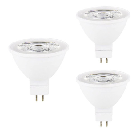 Pack de 3 Ampoules LED MR16 GU5.3 6W - Éclairage Blanc Froid 6000K