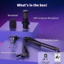 Microphone USB Ortizan pour Jeu et Podcast avec Suppression du Bruit et Éclairage RVB